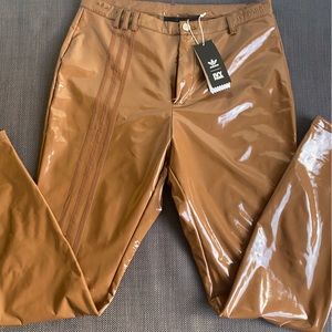 Adidas x Ivy Park brown latex pants NWT